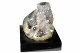 Tall, Amethyst Stalactite Formation With Wood Base - Uruguay #121353-2